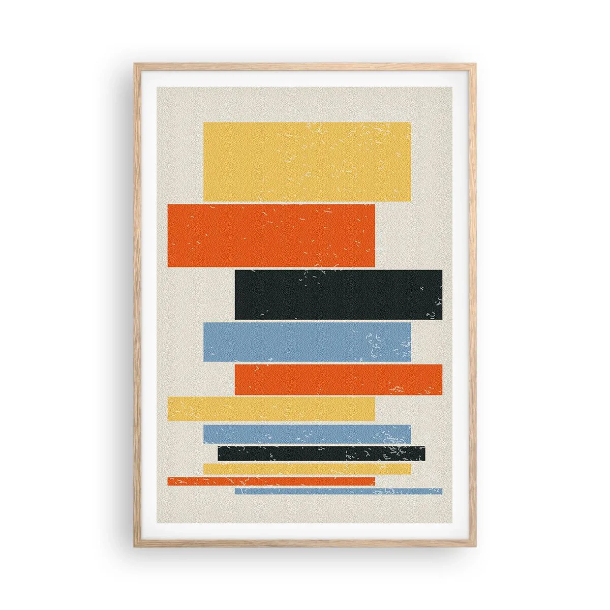 Affiche dans un chêne clair - Poster - Notation musicale - 70x100 cm