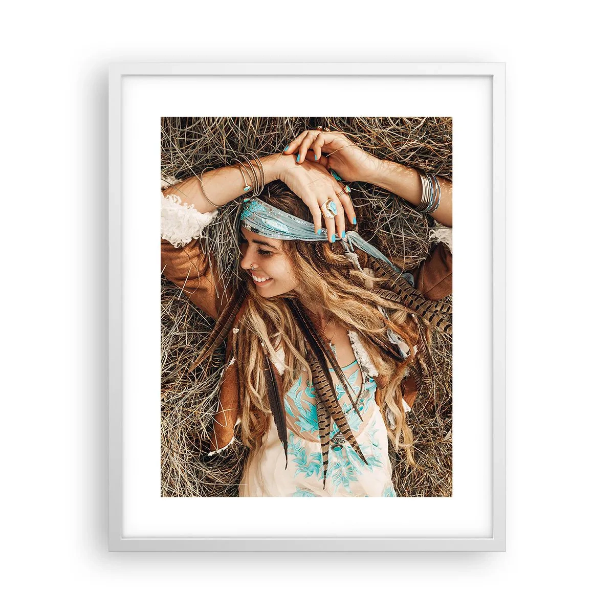 Affiche dans un cadre blanc - Poster - En route vers les années d'amour - 40x50 cm