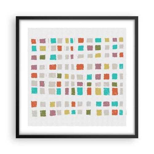 Affiche dans un cadre noir - Poster - Jeu inconnu - 50x50 cm