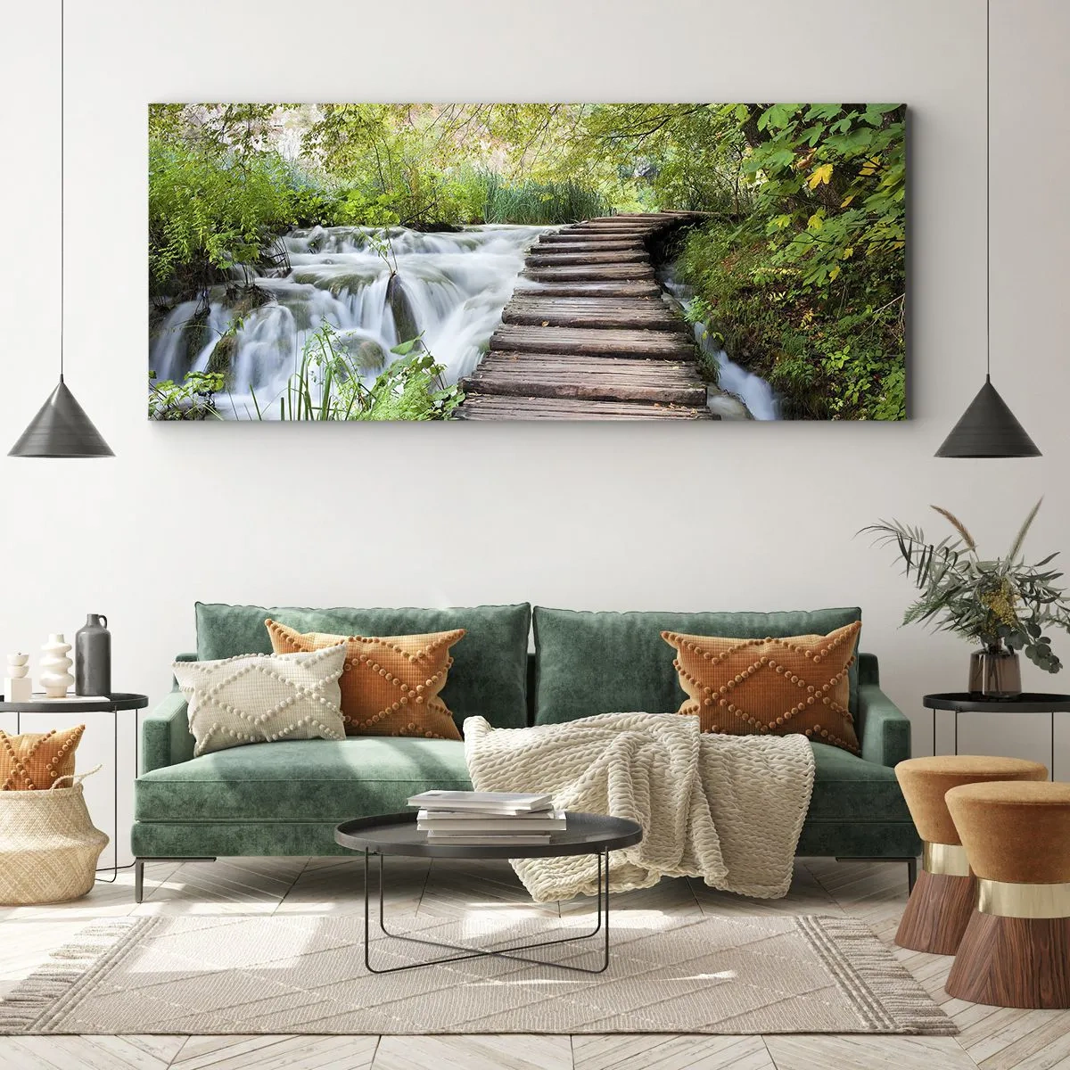 Impression sur toile - Image sur toile - L'eau n'est pas si calme - 90x30 cm