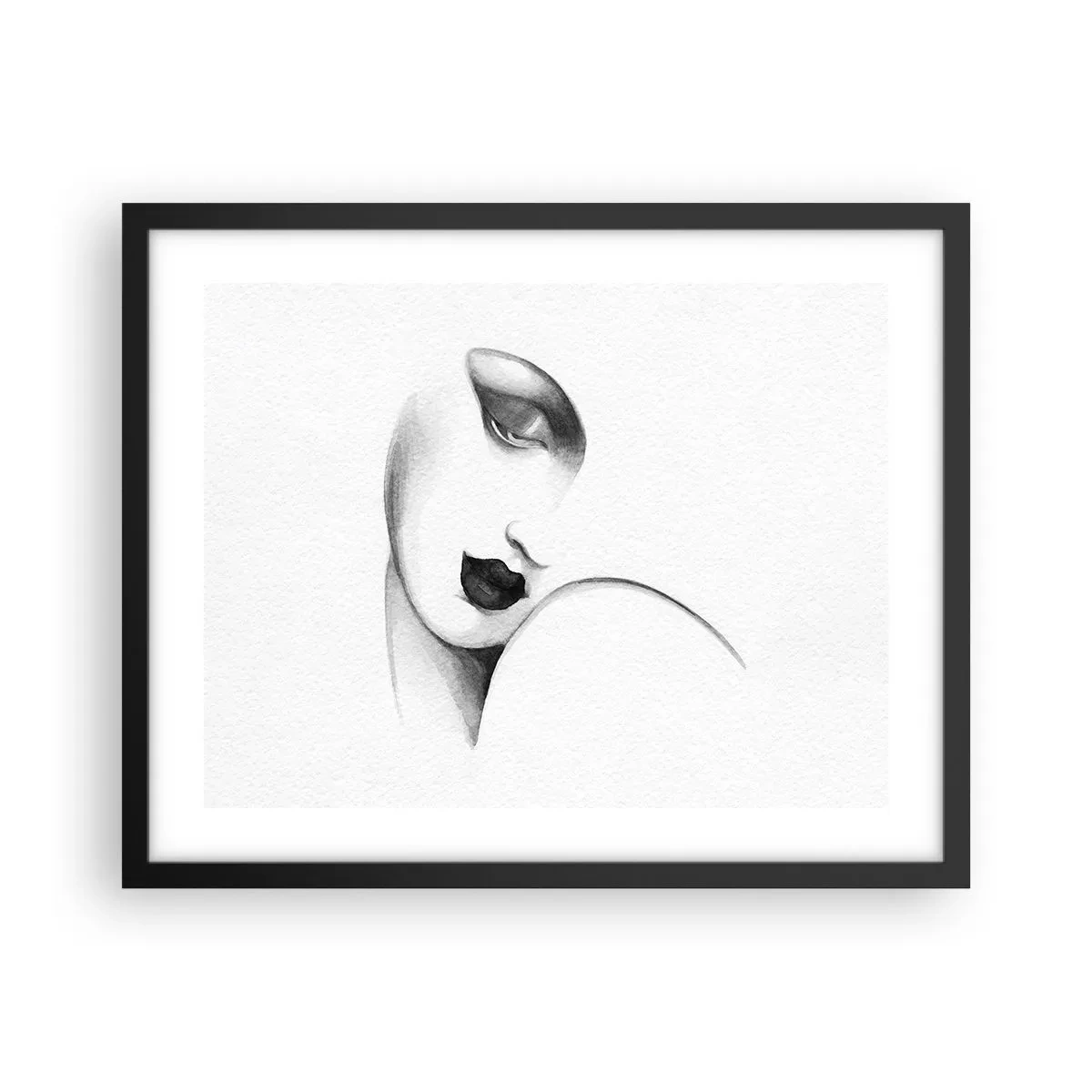 Affiche dans un cadre noir - Poster - Dans le style de Lempicka - 50x40 cm