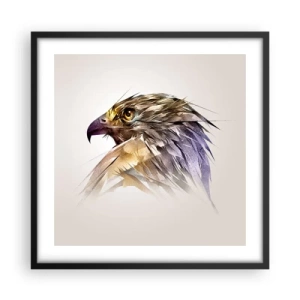 Affiche dans un cadre noir - Poster - Portrait d'un guerrier - 50x50 cm