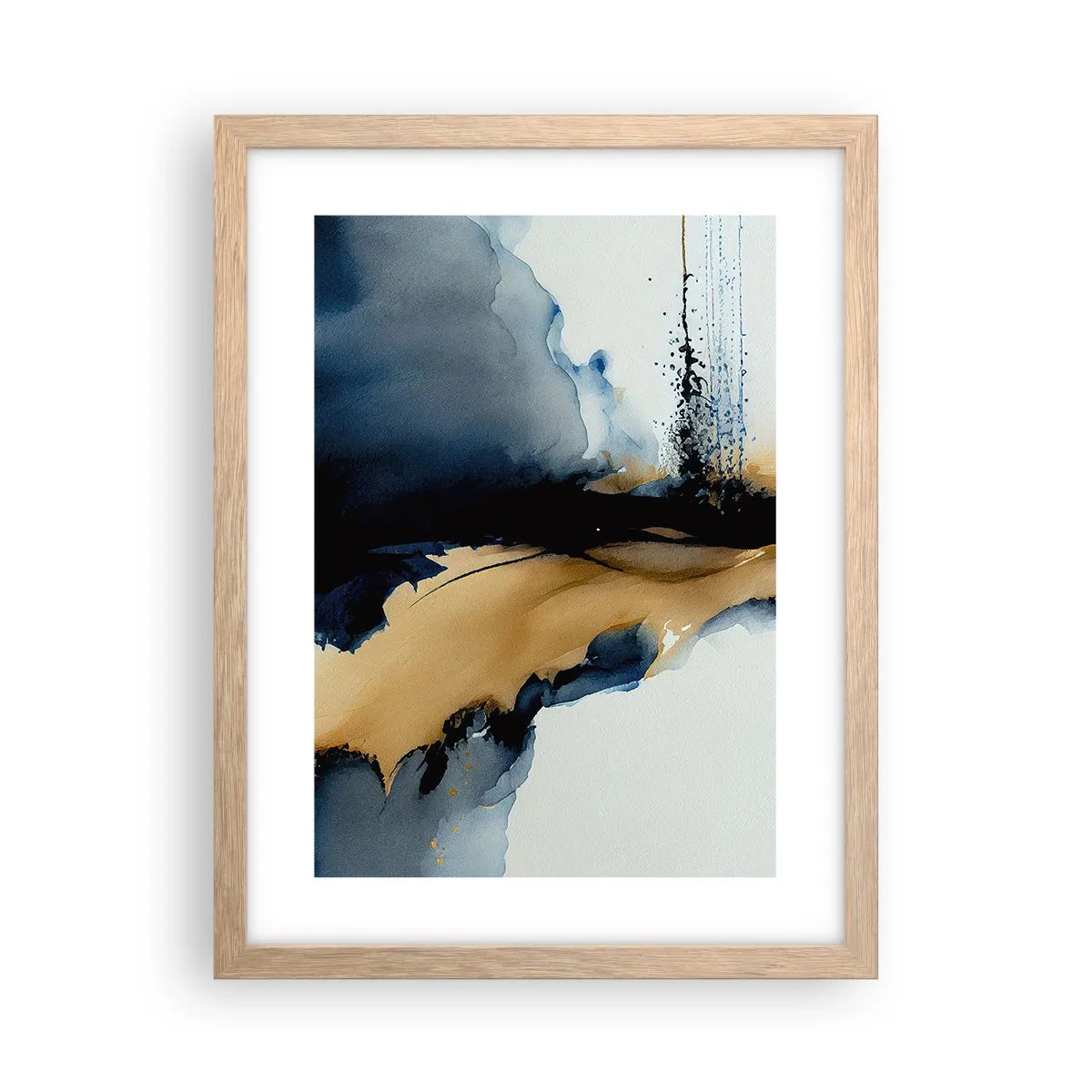 Affiche dans un chêne clair - Poster - Derrière le rideau - 30x40 cm