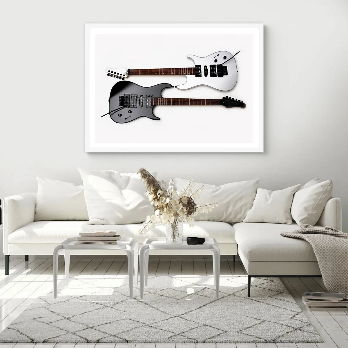 Affiche dans un cadre blanc - Poster - Harmonie des formes - 50x40 cm