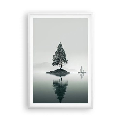 Affiche dans un cadre blanc - Poster - Un rêve somnolent - 61x91 cm