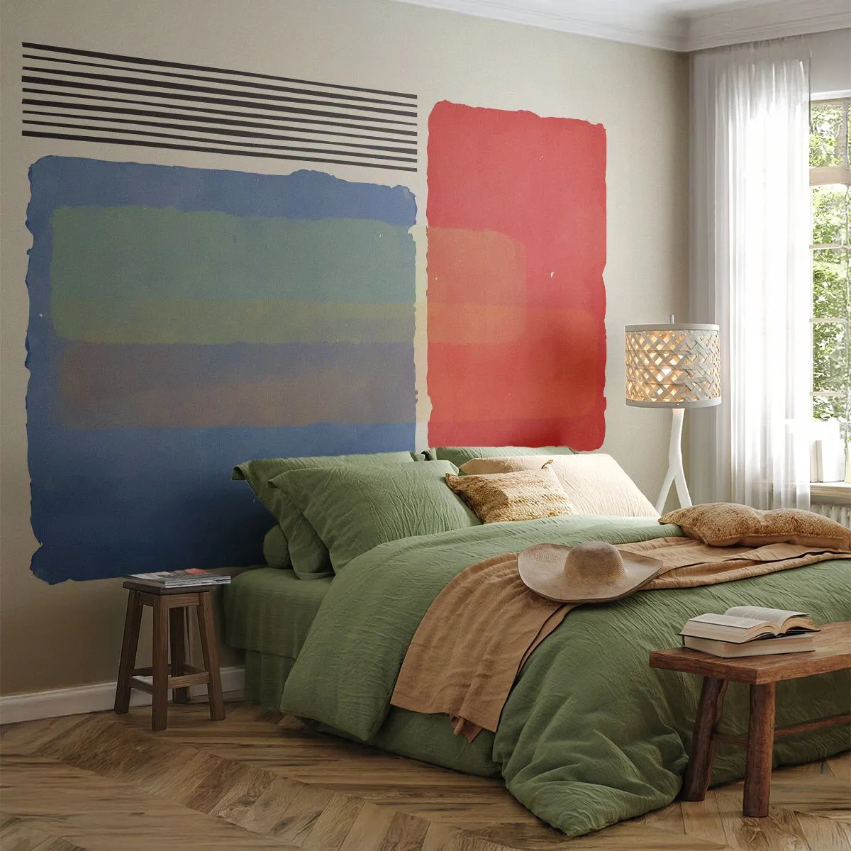 Papier Peint Photo Premium Canvas - Esprit et lettre de la géométrie - Abstraction, Morceau, Art moderne. - 250x175 cm