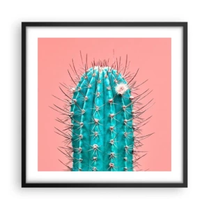 Affiche dans un cadre noir - Poster - Juste regarde - 50x50 cm