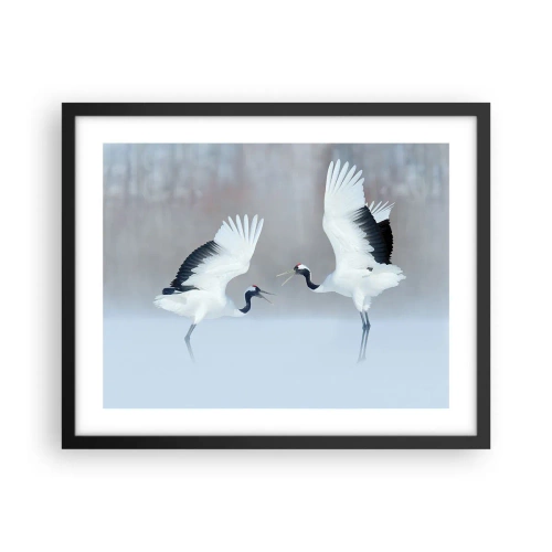 Affiche dans un cadre noir - Poster - Danse dans le brouillard - 50x40 cm
