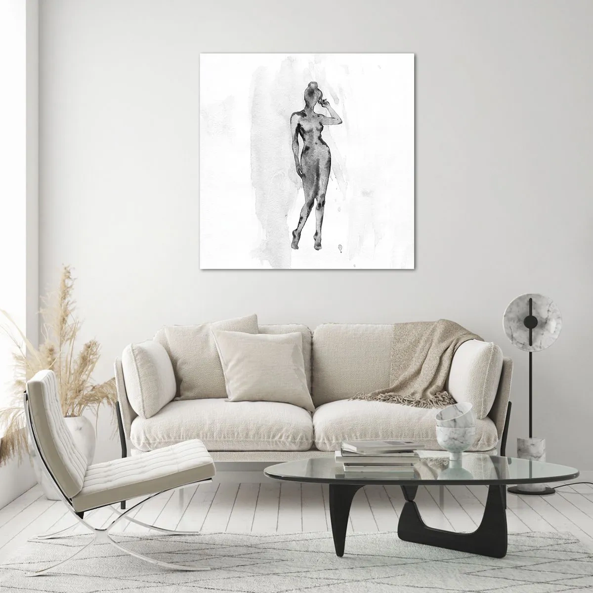 Impression sur verre - Image sur verre - Etude de l'idéal de la féminité - 50x50 cm