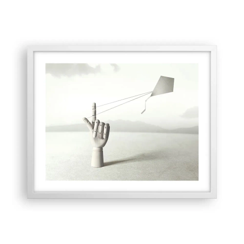 Affiche dans un cadre blanc - Poster - Épreuve de force - 50x40 cm