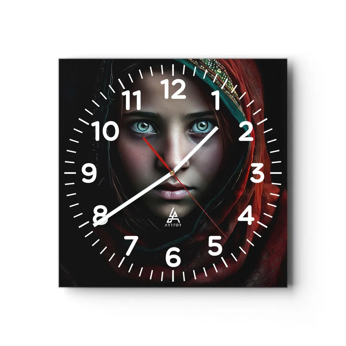 Horloge murale - Pendule murale - Princesse orientale - 40x40 cm