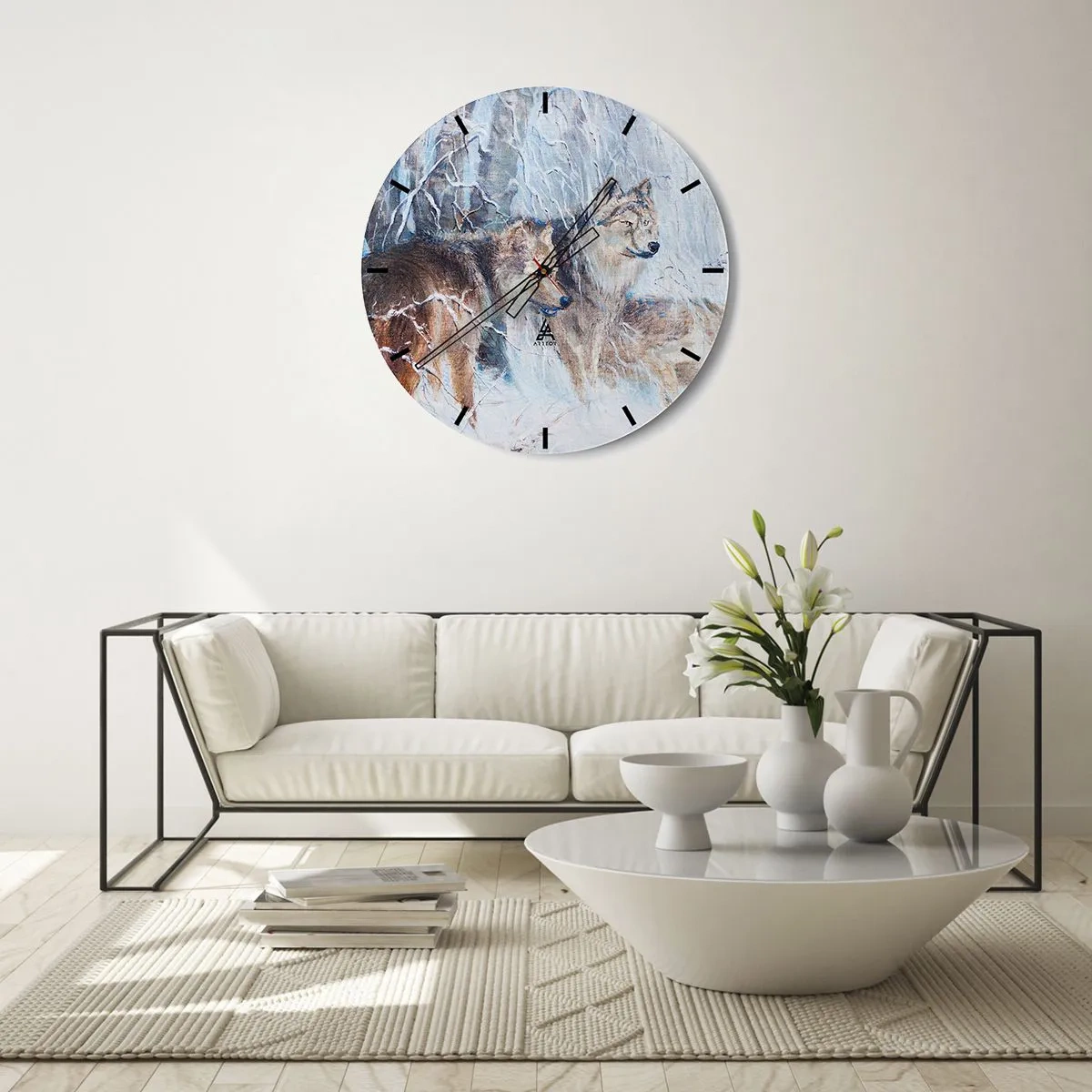 Horloge murale - Pendule murale - Attention! Ca arrive ... - 40x40 cm