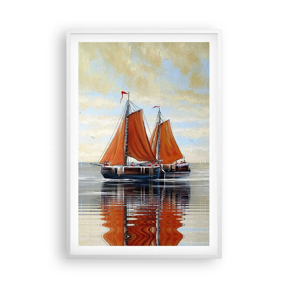 Affiche dans un cadre blanc - Poster - He, navigue, marin - 61x91 cm