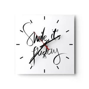 Horloge murale - Pendule murale - Joie réelle - 40x40 cm