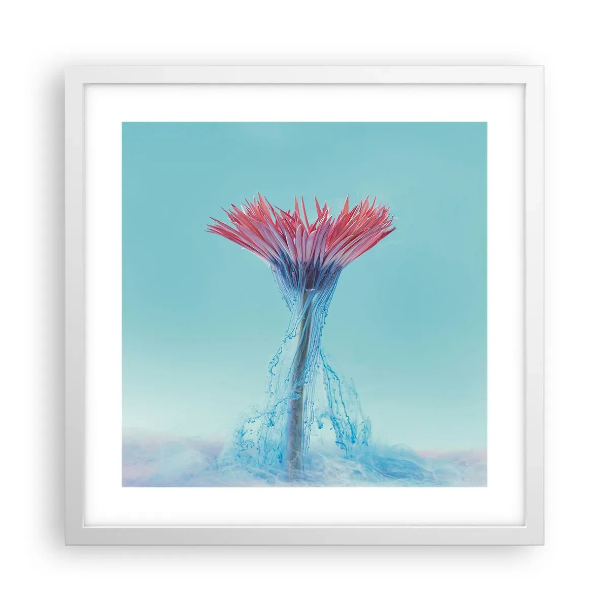 Affiche dans un cadre blanc - Poster - Dans une étreinte vivifiante - 40x40 cm