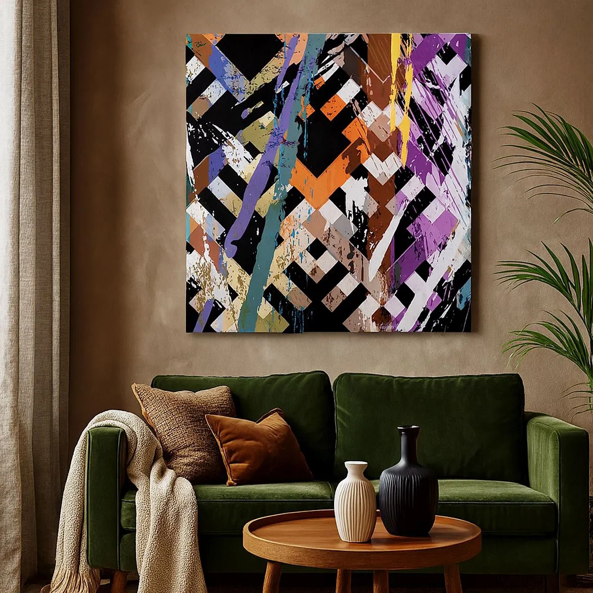 Impression sur toile - Image sur toile - Se mettre au carré - 30x30 cm