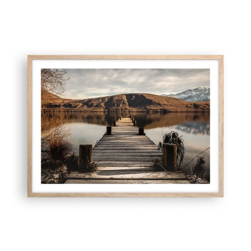 Affiche dans un chêne clair - Poster - Paysage silencieux - 70x50 cm