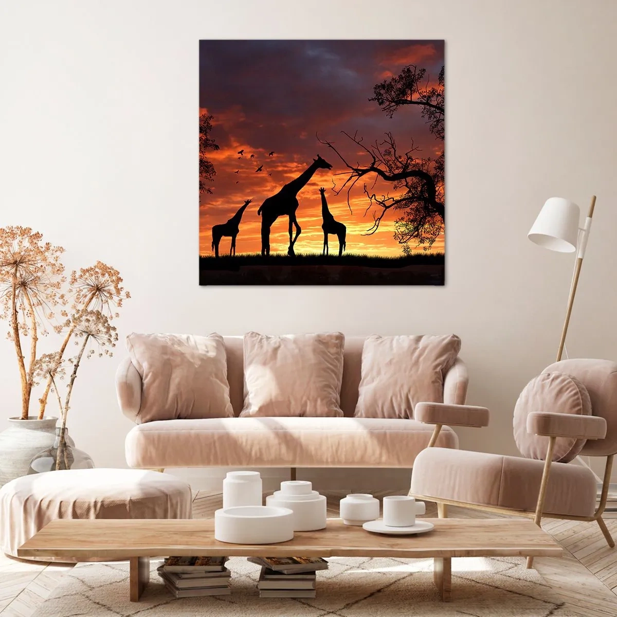 Impression sur toile - Image sur toile - Un petit dîner avec vos proches - 50x50 cm