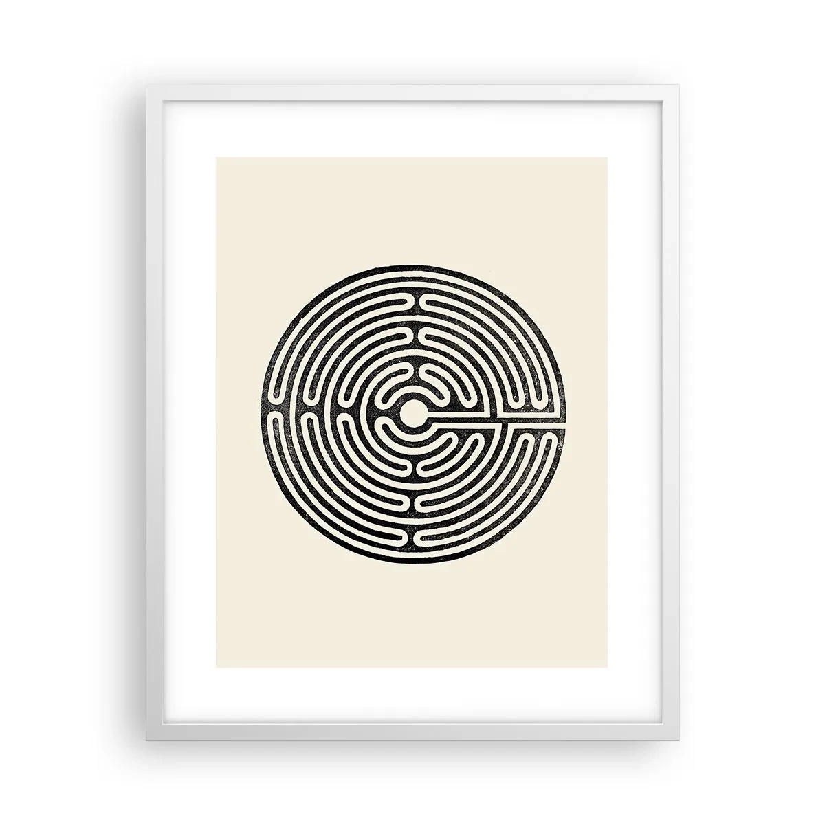 Affiche dans un cadre blanc - Poster - Ordre mystérieux - 40x50 cm