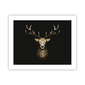Affiche - Poster - Cerf cubique - 50x40 cm
