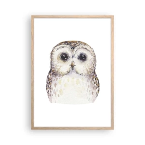 Affiche dans un chêne clair - Poster - Regarde-moi dans les yeux - 50x70 cm