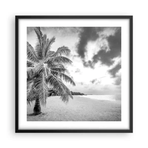 Affiche dans un cadre noir - Poster - Quand tu aspires à la solitude - 50x50 cm