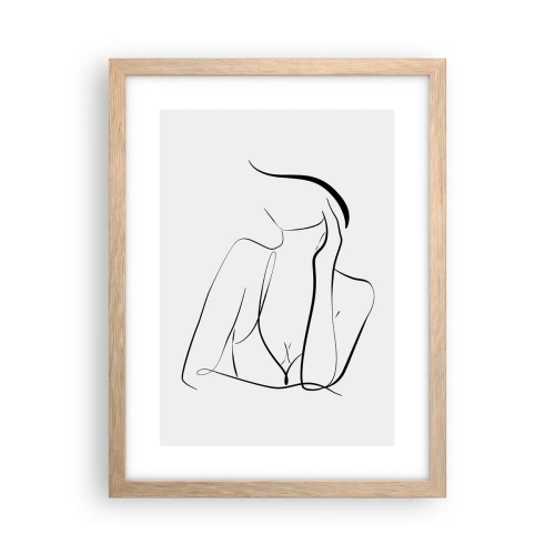 Affiche dans un chêne clair - Poster - Sur les vague d'un rêve - 30x40 cm