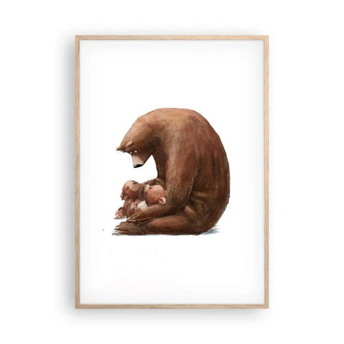 Affiche dans un chêne clair - Poster - Faites de beaux rêves les enfants - 70x100 cm