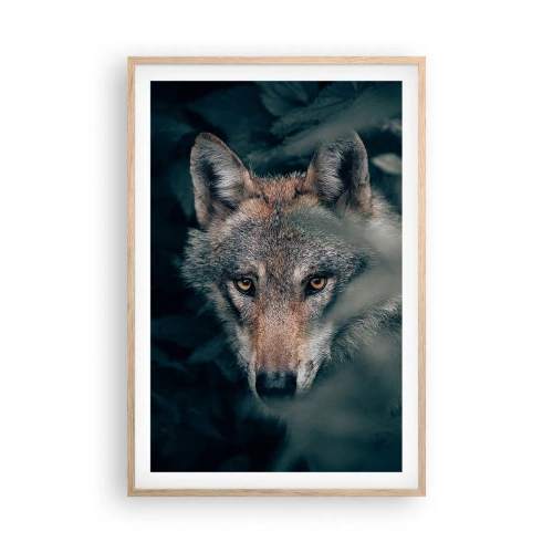 Affiche dans un chêne clair - Poster - Chasseur - 61x91 cm