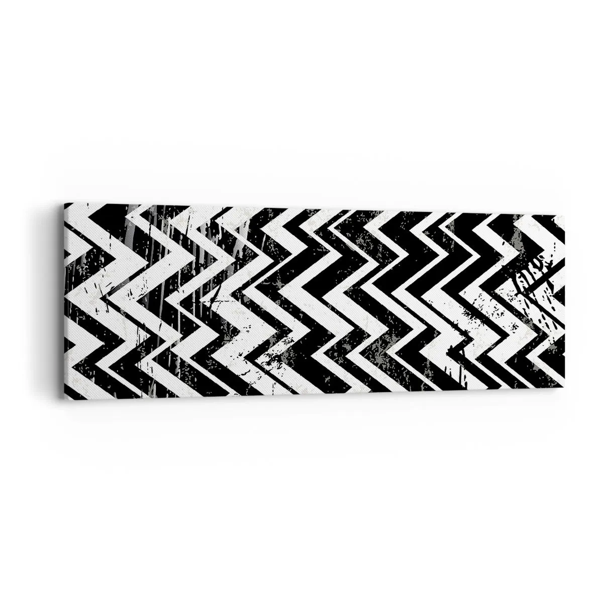 Impression sur toile - Image sur toile - Zig-blanc, zag-noir - 90x30 cm