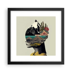 Affiche dans un cadre noir - Poster - La femme – toujours un mystère - 30x30 cm