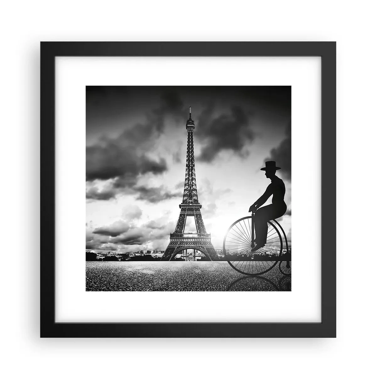 Affiche dans un cadre noir - Poster - Nostalgie de la Belle Epoque - 30x30 cm