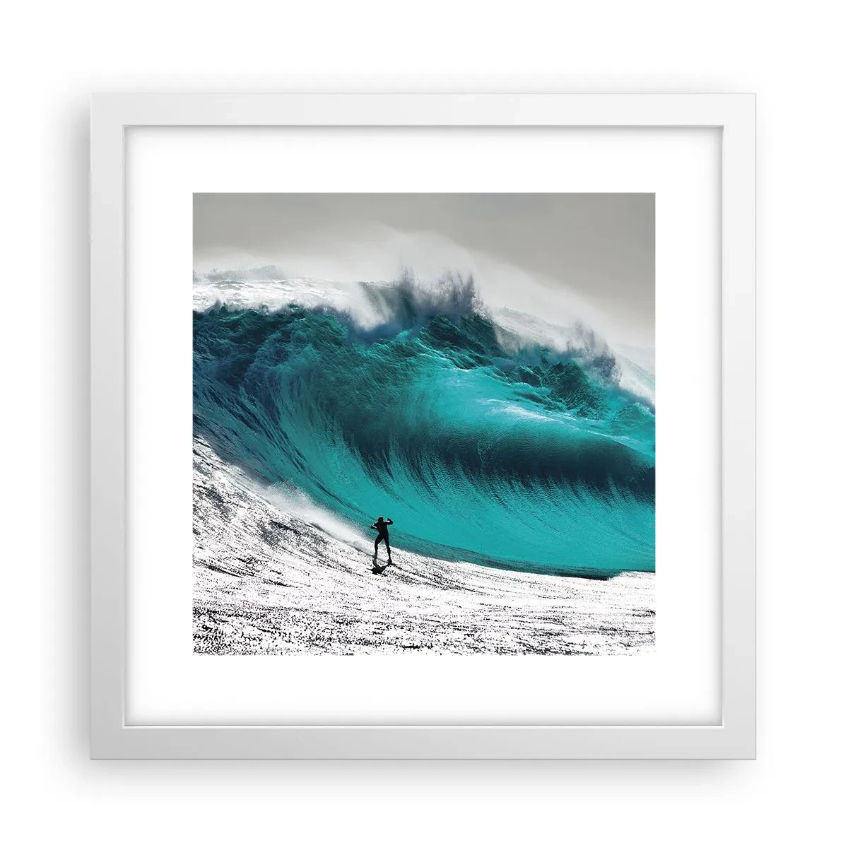 Affiche dans un cadre blanc - Poster - Challenge accepté - 30x30 cm