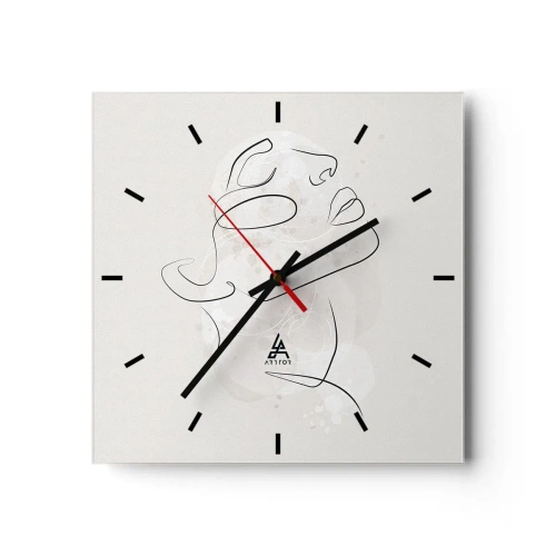 Horloge murale - Pendule murale - L'esquisse d'un rêve - 40x40 cm