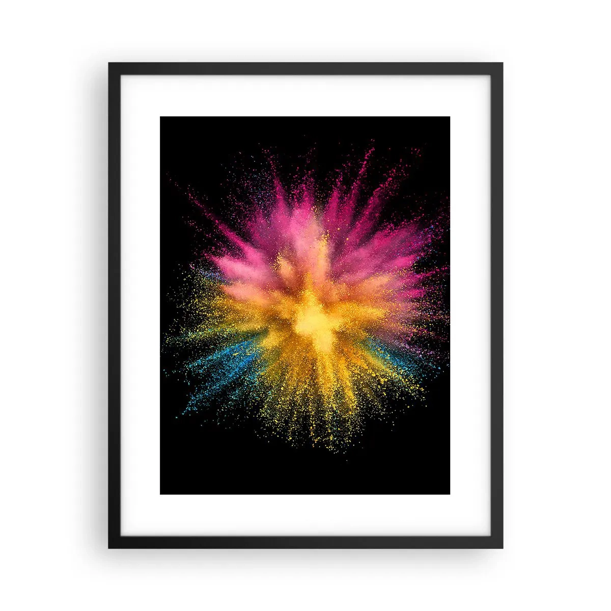 Affiche dans un cadre noir - Poster - Origine des couleurs - 40x50 cm