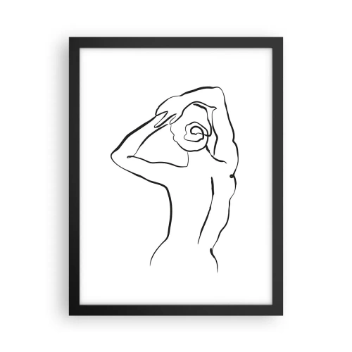 Affiche dans un cadre noir - Poster - Action matinale - 30x40 cm