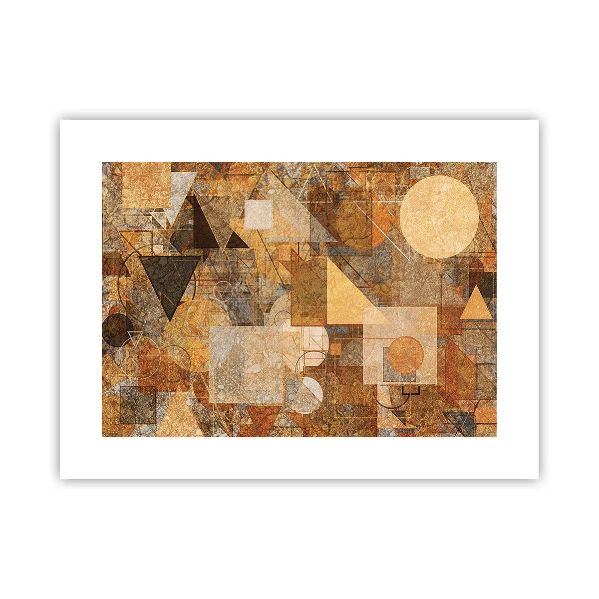 Affiche - Poster - Étude cubique de marron - 40x30 cm