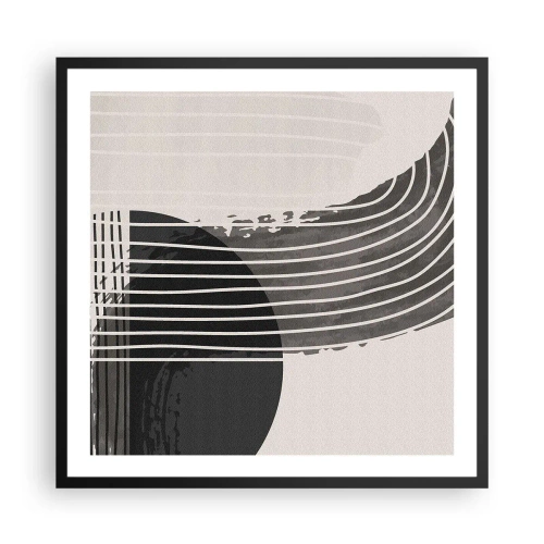 Affiche dans un cadre noir - Poster - Aller et retour - 60x60 cm