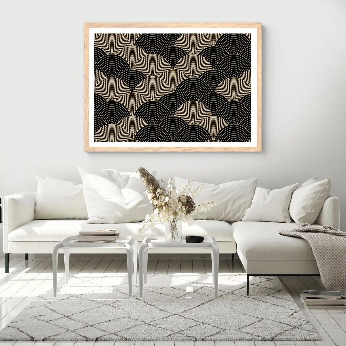 Affiche dans un chêne clair - Poster - Unité dans la multiplicité - 40x30 cm