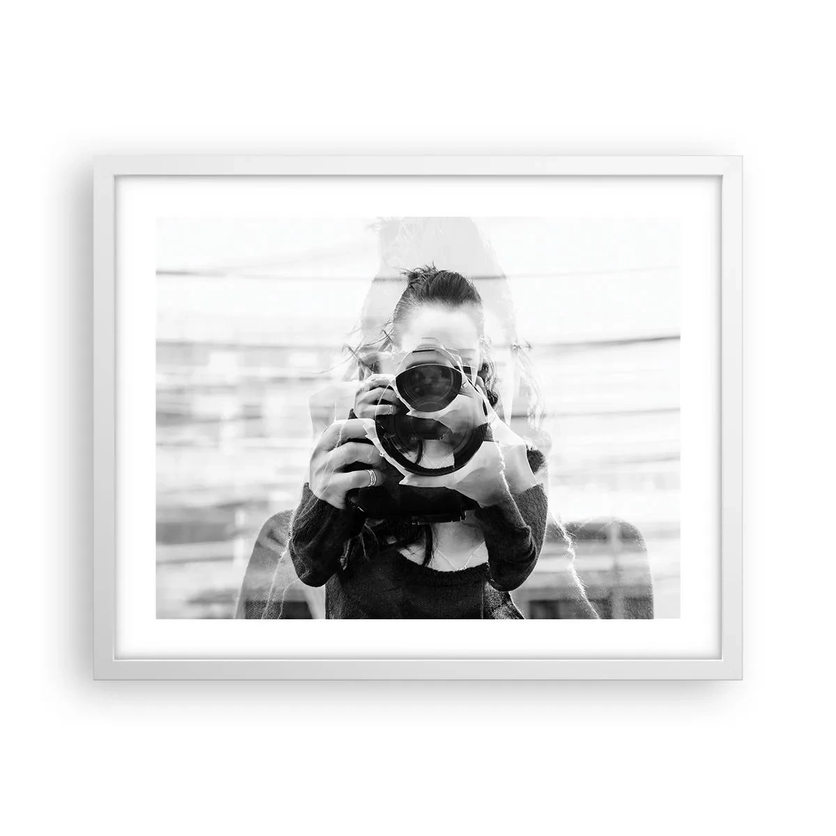 Affiche dans un cadre blanc - Poster - Créateur et matériel - 50x40 cm