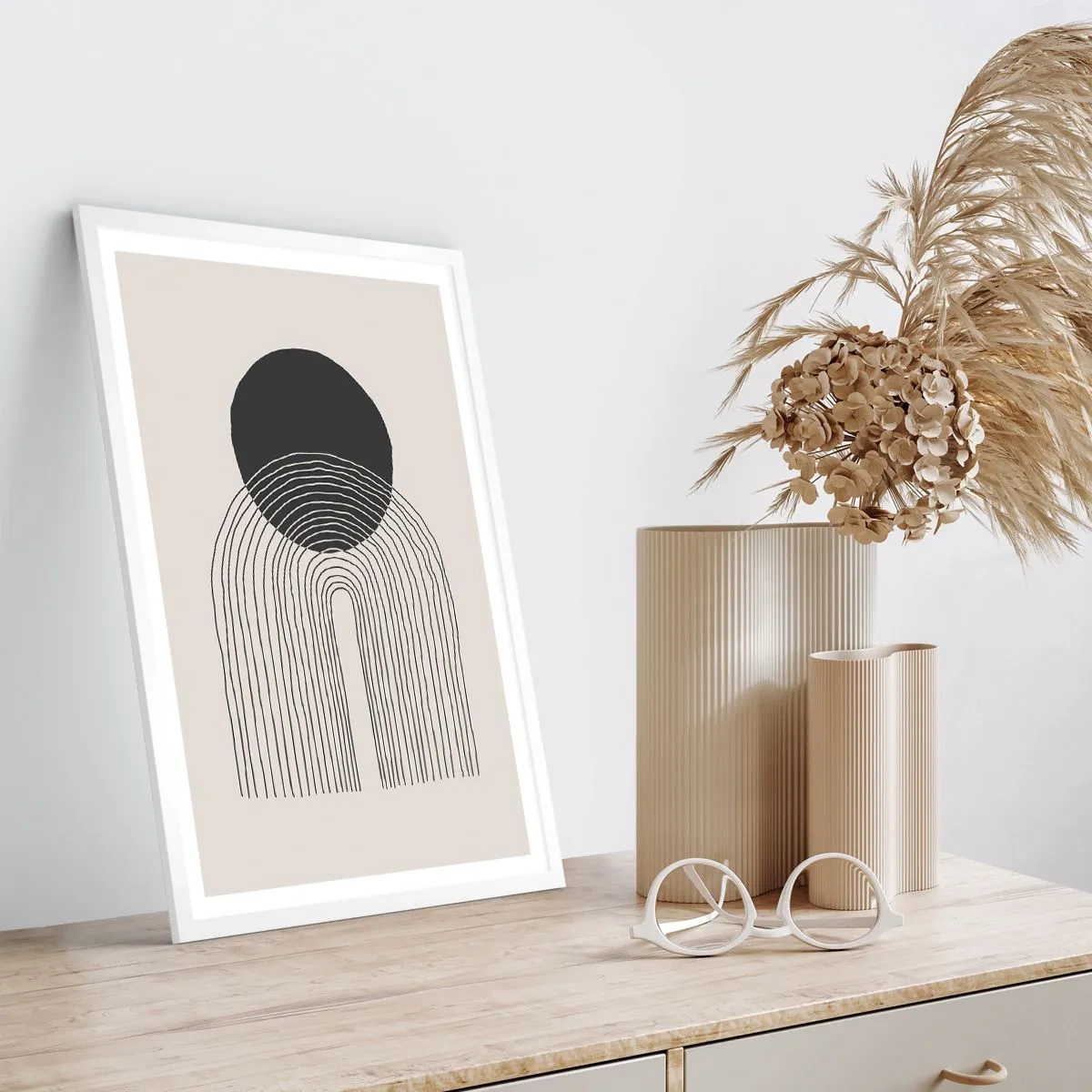 Affiche dans un cadre blanc - Poster - Tremblement et confiance - 70x100 cm