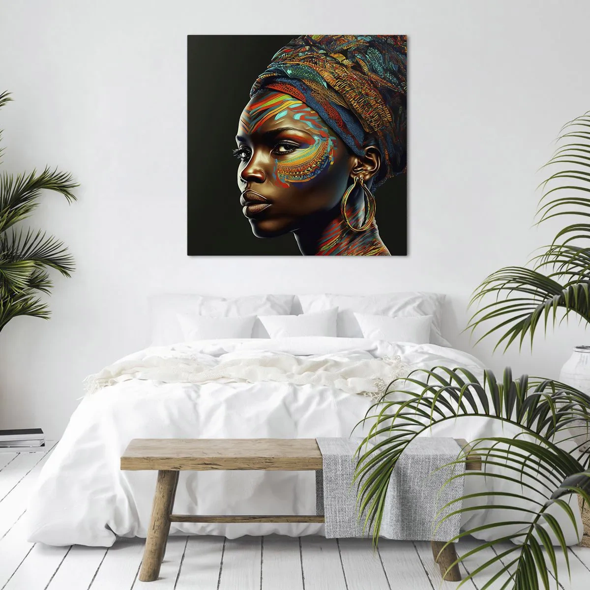 Impression sur toile - Image sur toile - reine africaine - 60x60 cm