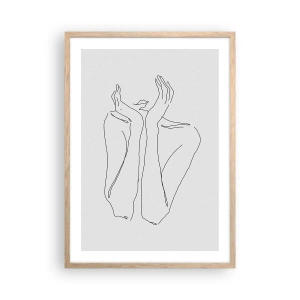 Affiche dans un chêne clair - Poster - De quoi rêvent les femmes - 50x70 cm