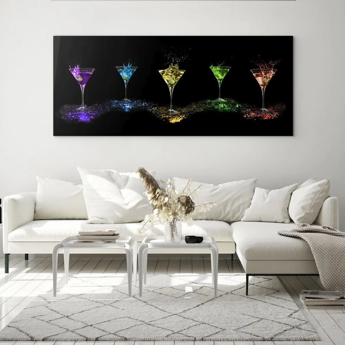 Impression sur verre - Image sur verre - Couleurs de joie en verre de cristal - 90x30 cm