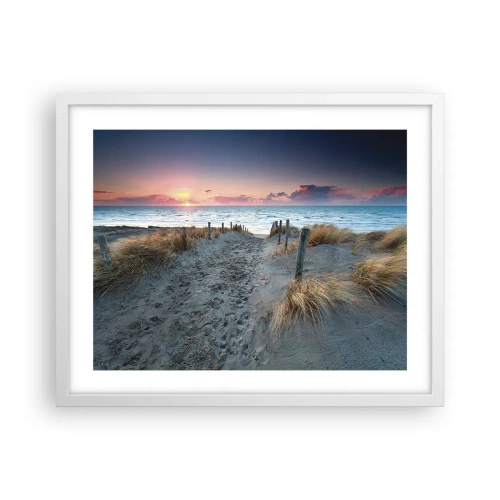 Affiche dans un cadre blanc - Poster - Tu as versé l'éclat de l'arc-en-ciel sur les flots - 50x40 cm