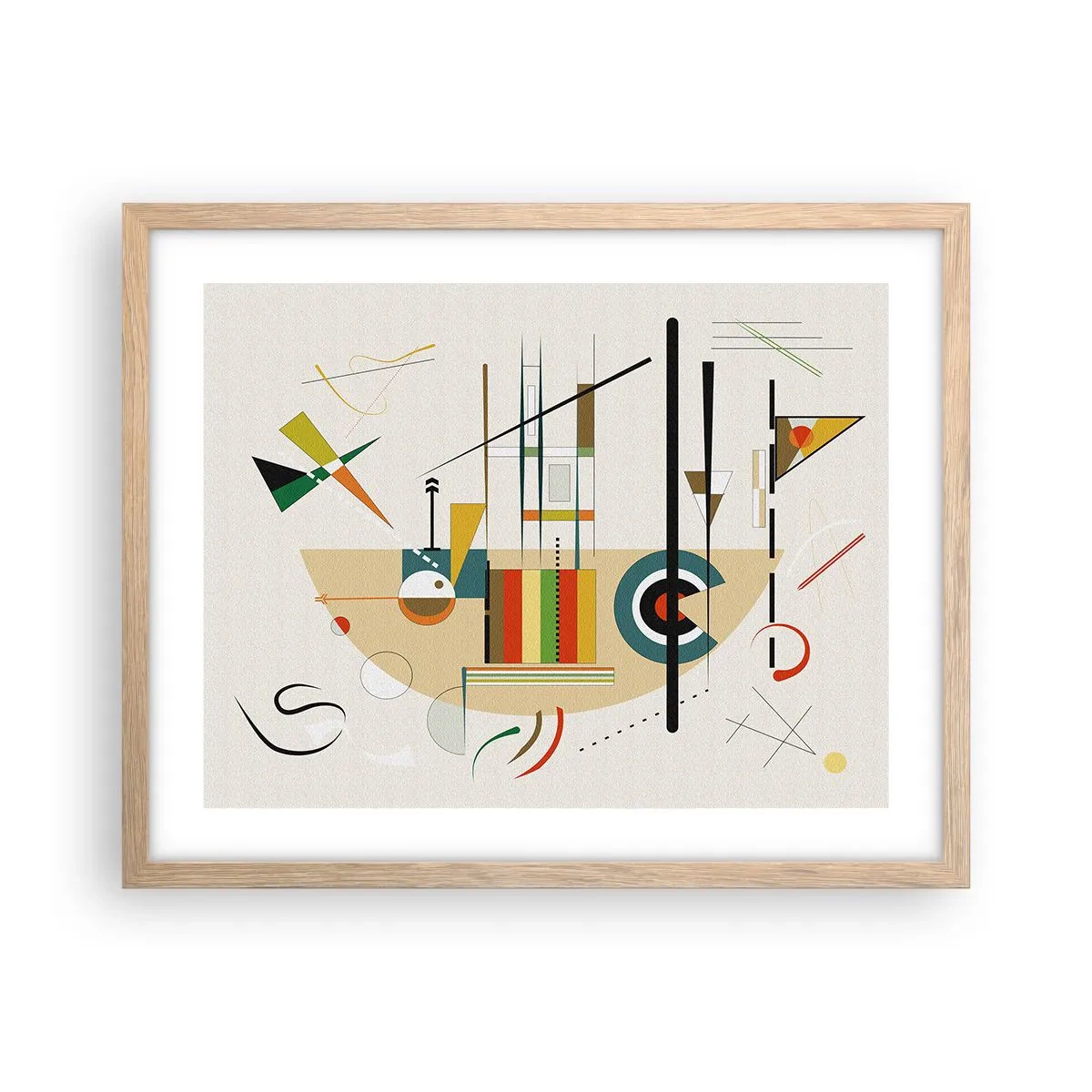 Affiche dans un chêne clair - Poster - Et le monde s’amuse - 50x40 cm