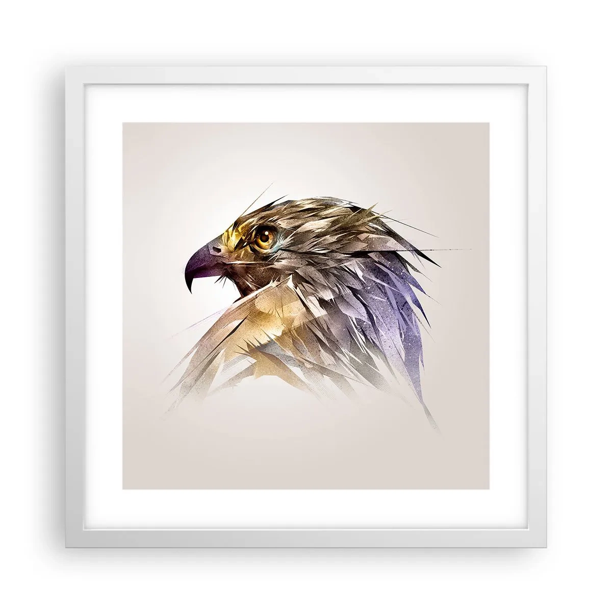 Affiche dans un cadre blanc - Poster - Portrait d'un guerrier - 40x40 cm