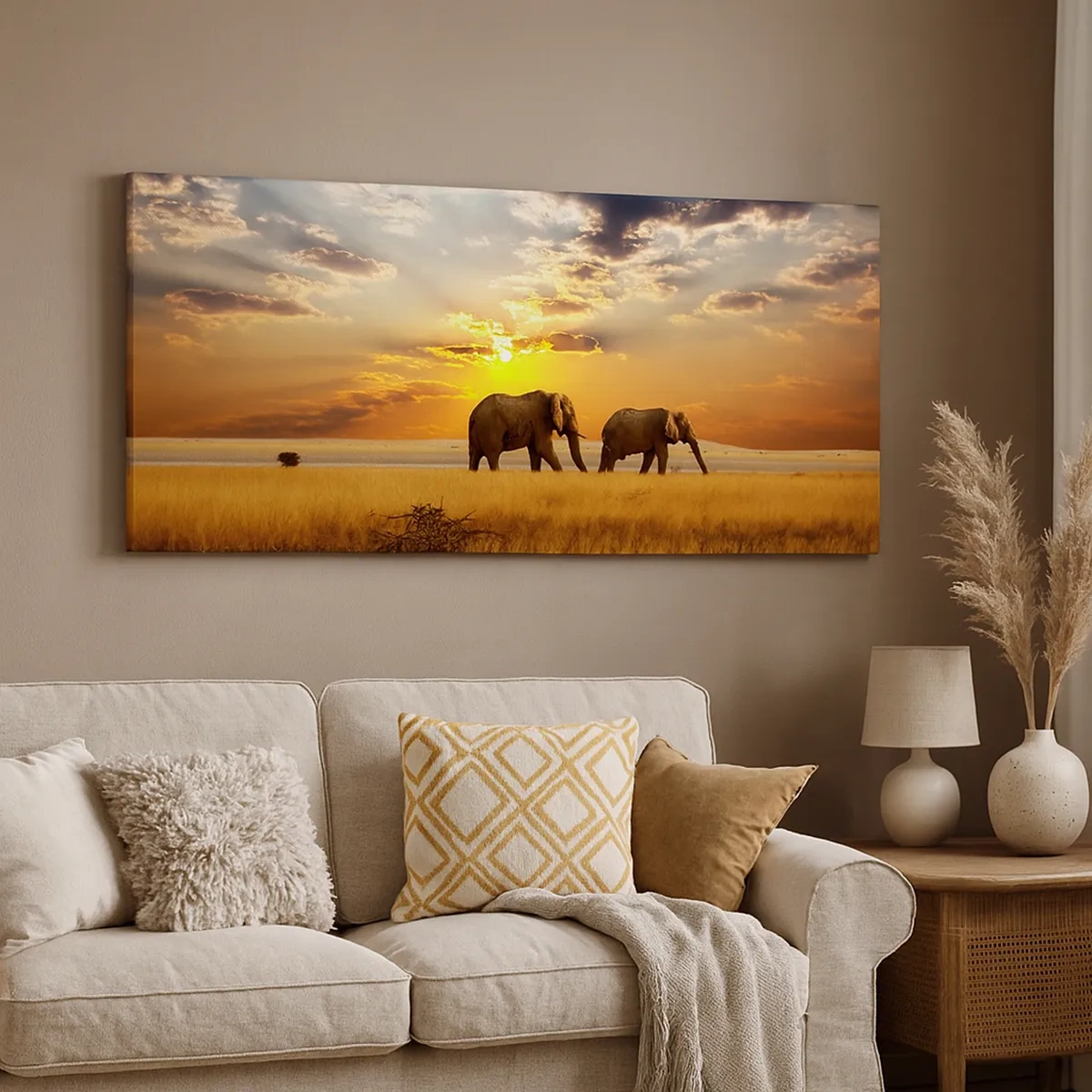 Impression sur toile - Image sur toile - Déambulation familliale - 30x30 cm