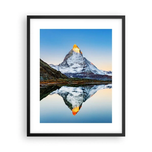 Affiche dans un cadre noir - Poster - Deux mondes - 40x50 cm