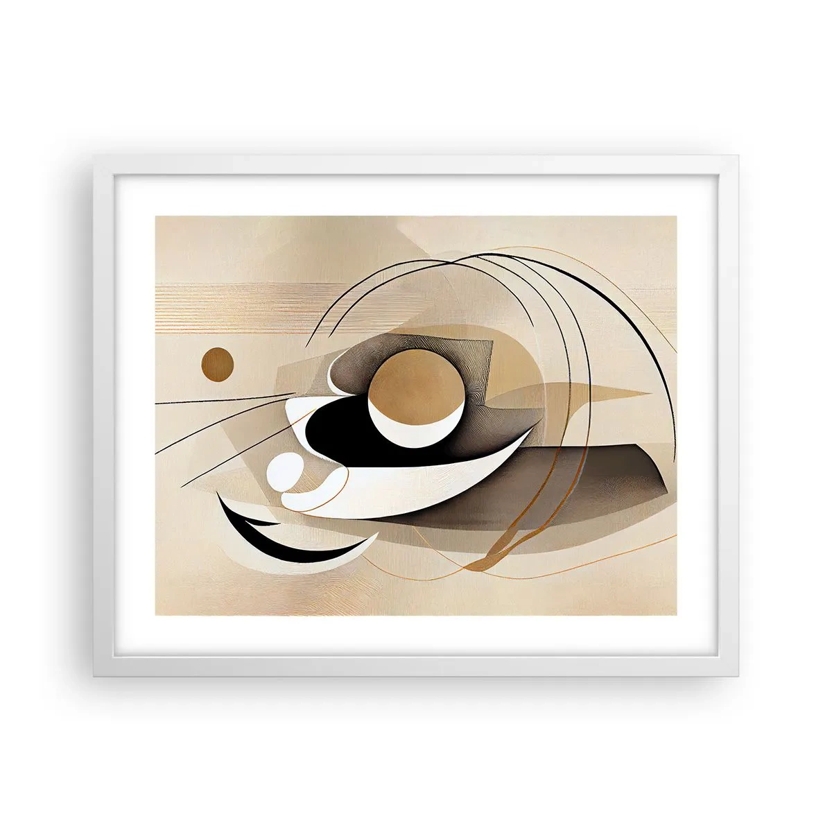 Affiche dans un cadre blanc - Poster - Composition : l'essence des choses - 50x40 cm